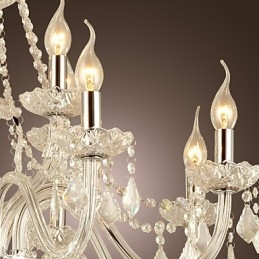 Lustre en verre galvanisé en cristal Rustic Lodge