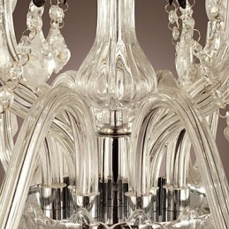 Lustre en verre galvanisé en cristal Rustic Lodge