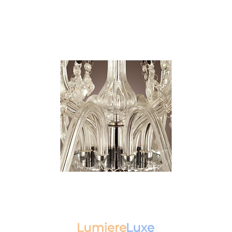 Lustre en verre galvanisé en cristal Rustic Lodge