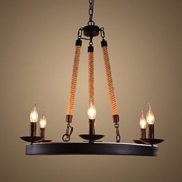 Le lustre en corde de fer Lustre de café