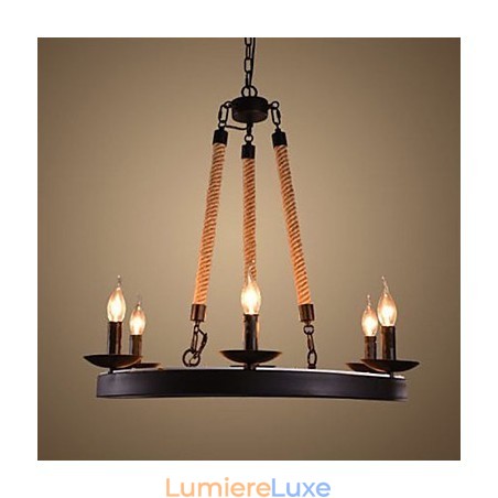 Le lustre en corde de fer Lustre de café Le lustre en corde de fer Lustre de café