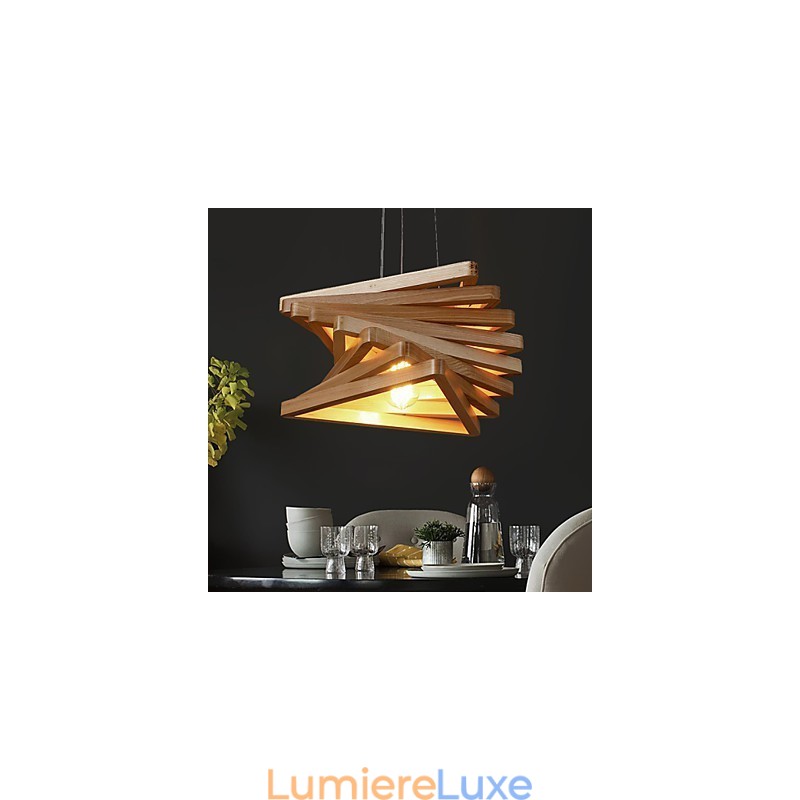 1 suspension traditionnelle classique en bois et bambou de style mini-campagne