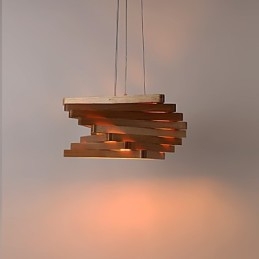 1 suspension traditionnelle classique en bois et bambou de style mini-campagne