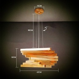 1 suspension traditionnelle classique en bois et bambou de style mini-campagne