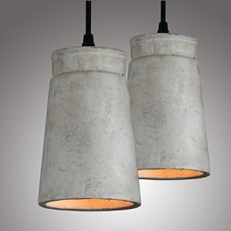 Lampe suspendue rétro minimaliste nordique en ciment, luminaire vintage