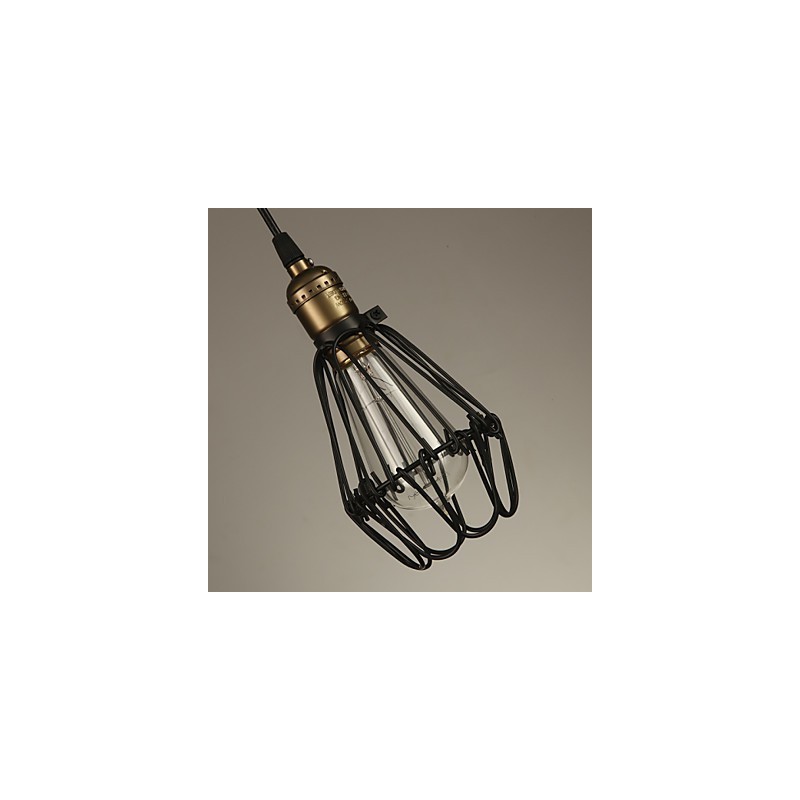 Suspensions vintage de style campagnard américain restaurant les anciennes manières en fer forgé petite cage droplight