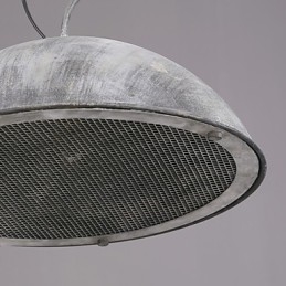 Lustre en fer forgé noir avec abat-jour pour entrepôt industriel, café
