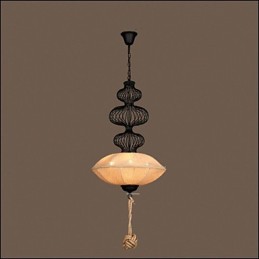 Lampes cage à oiseaux créatives en chanvre industriel rétro nordique