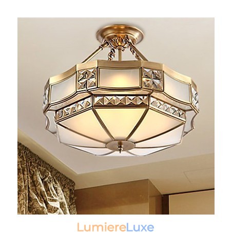Suspension traditionnelle classique rustique en laiton et métal Suspension traditionnelle classique rustique en laiton et métal