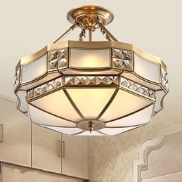 Suspension traditionnelle classique rustique en laiton et métal
