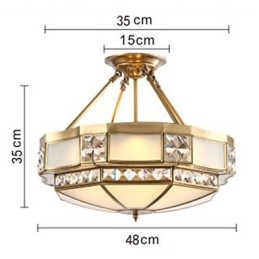 Suspension traditionnelle classique rustique en laiton et métal
