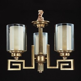 Lampe de style chinois Lampe en cuivre Lampe en cuivre