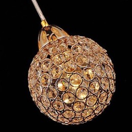 Suspension moderne contemporaine en métal galvanisé avec cristal et globe