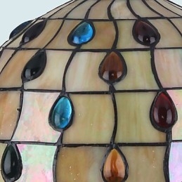 Lustre en vitrail des arts créatifs ruraux européens, restauration des anciennes manières de la lampe