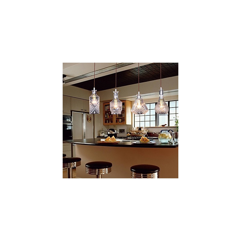 Suspension en métal 40 W x 4, style moderne, contemporain, traditionnel, classique et vintage