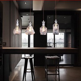 Suspension en métal 40 W x 4, style moderne, contemporain, traditionnel, classique et vintage