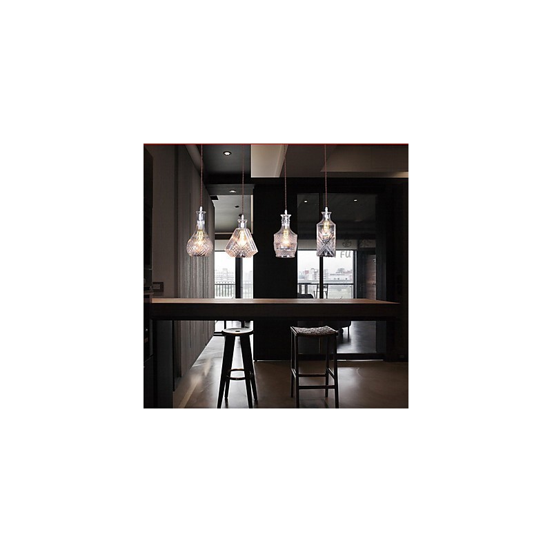 Suspension en métal 40 W x 4, style moderne, contemporain, traditionnel, classique et vintage