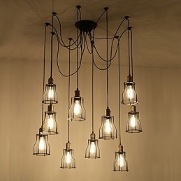 Plafonnier vintage Edison réglable à plusieurs niveaux, luminaire suspendu, style industriel, moderne et chic