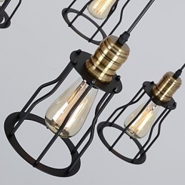 Plafonnier vintage Edison réglable à plusieurs niveaux, luminaire suspendu, style industriel, moderne et chic