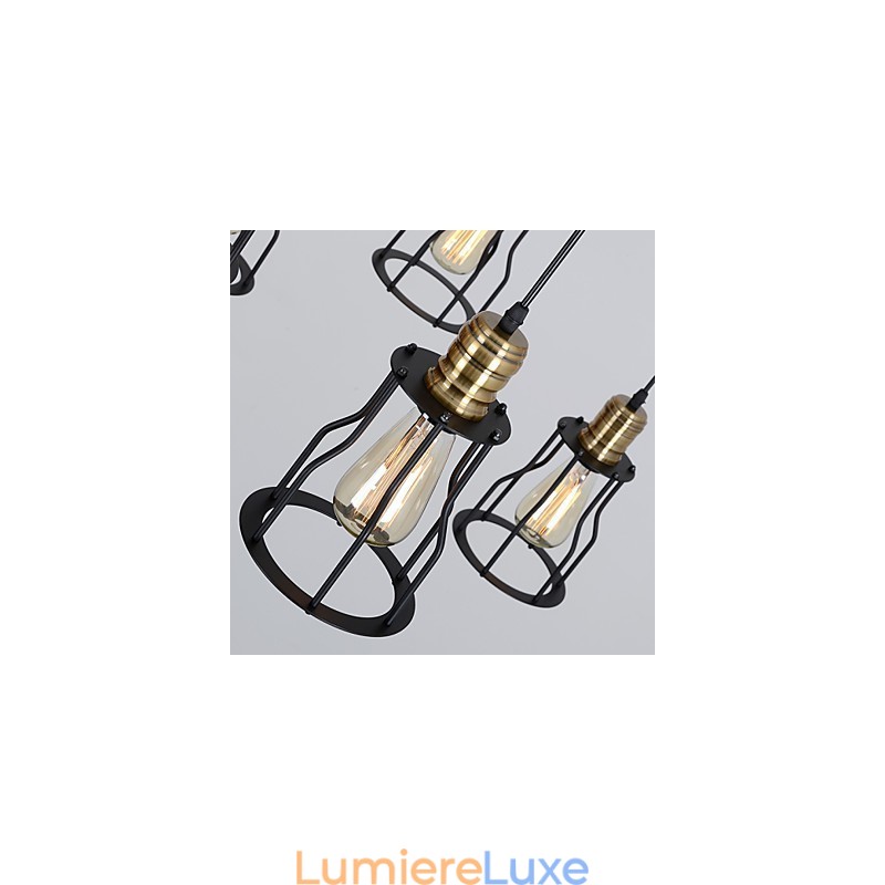Plafonnier vintage Edison réglable à plusieurs niveaux, luminaire suspendu, style industriel, moderne et chic