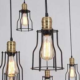 Plafonnier vintage Edison réglable à plusieurs niveaux, luminaire suspendu, style industriel, moderne et chic