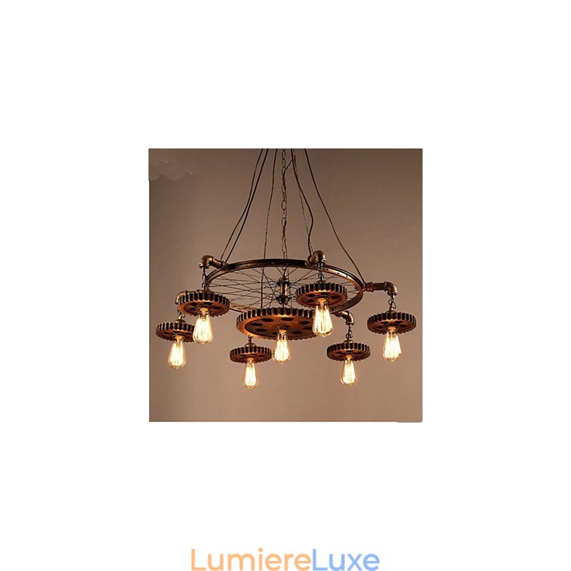 Lustre en fer de style rétro créatif