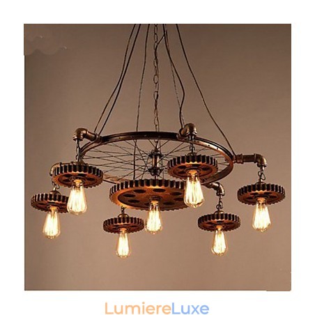 Lustre en fer de style rétro créatif Lustre en fer de style rétro créatif