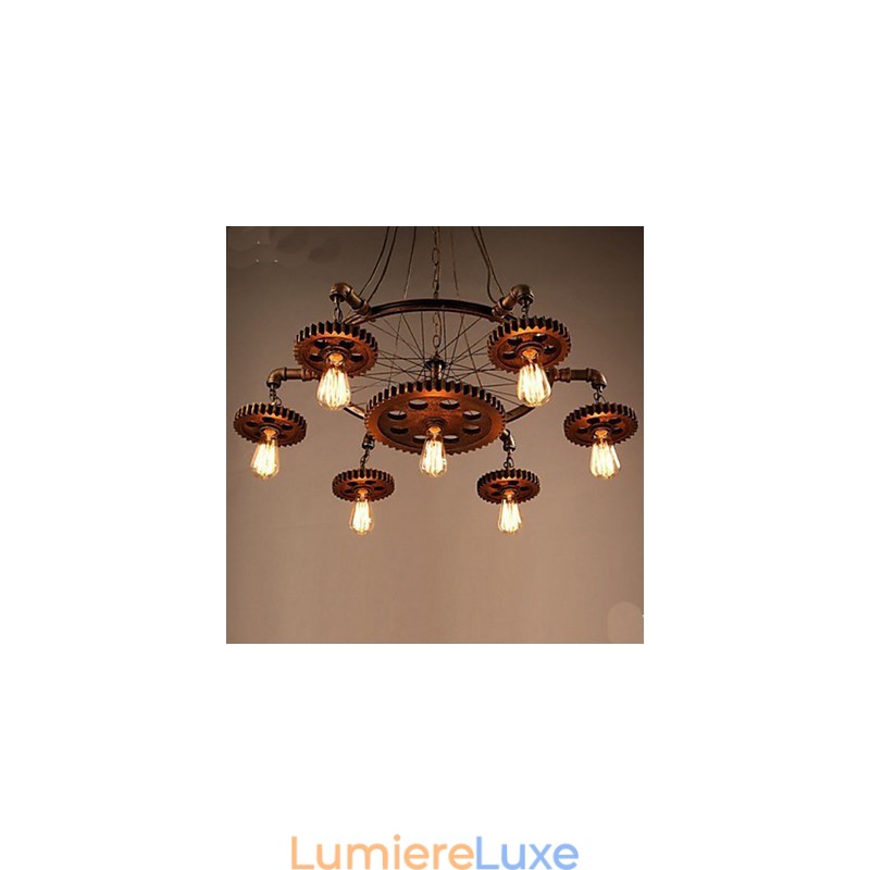 Lustre en fer de style rétro créatif