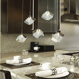 Lampe en cristal tendance à cinq têtes