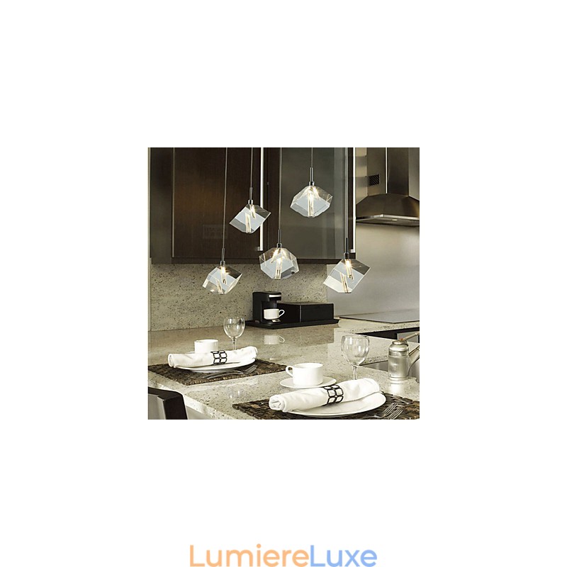 Lampe en cristal tendance à cinq têtes