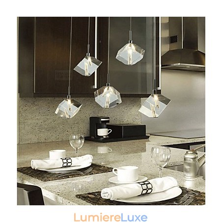 Lampe en cristal tendance à cinq têtes Lampe en cristal tendance à cinq têtes