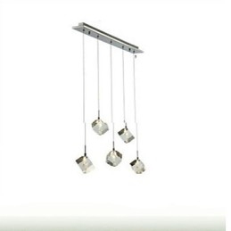 Lampe en cristal tendance à cinq têtes