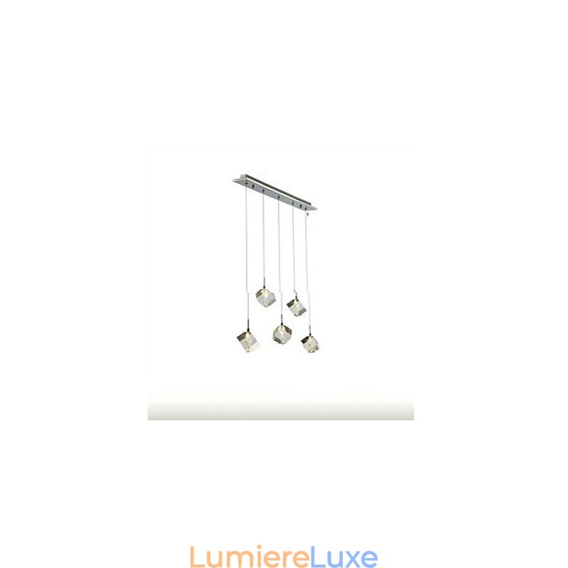 Lampe en cristal tendance à cinq têtes