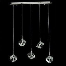 Lampe en cristal tendance à cinq têtes