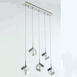 Lampe en cristal tendance à cinq têtes