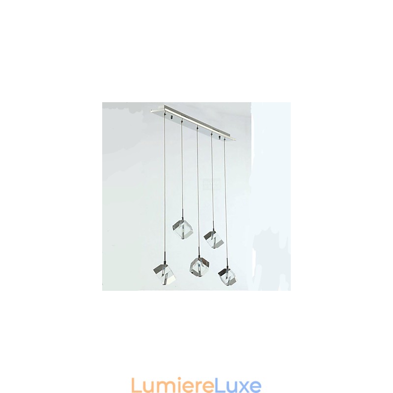 Lampe en cristal tendance à cinq têtes