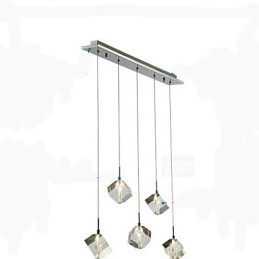 Lampe en cristal tendance à cinq têtes