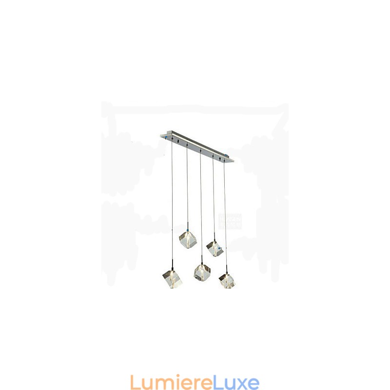 Lampe en cristal tendance à cinq têtes
