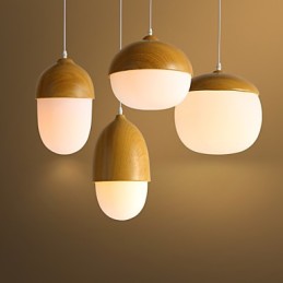 Lustre en verre à tête unique, style nordique, champignon contracté, noix créatives