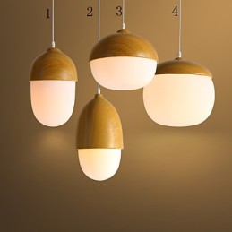 Lustre en verre à tête unique, style nordique, champignon contracté, noix créatives