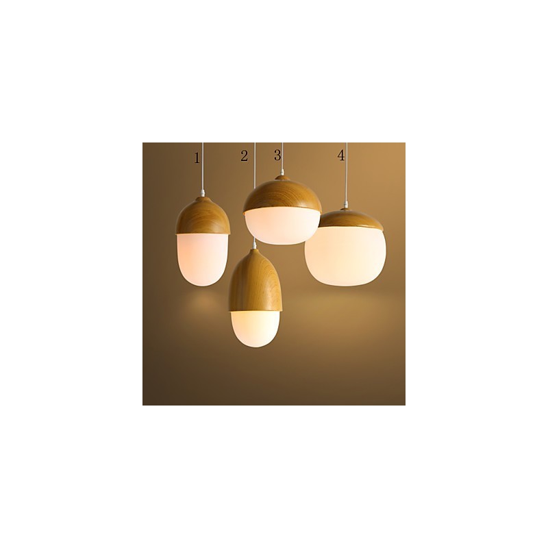 Lustre en verre à tête unique, style nordique, champignon contracté, noix créatives
