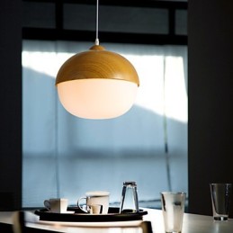 Lustre en verre à tête unique, style nordique, champignon contracté, noix créatives