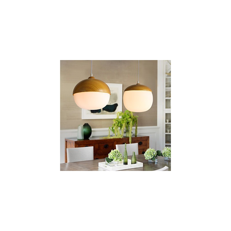 Lustre en verre à tête unique, style nordique, champignon contracté, noix créatives