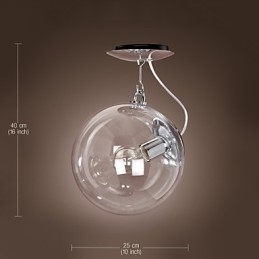Suspension moderne contemporaine de style mini globe anodisé