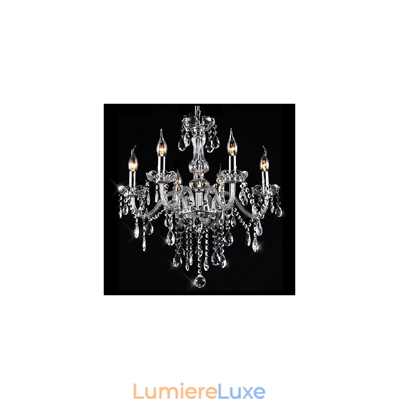 Lustre en cristal électroplaqué classique et vintage traditionnel