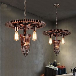 Lampe à trois têtes Industrial Wind Cafe Studio Gear