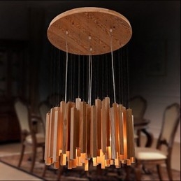 Lustre en bois Art Line de l'ingénierie hôtelière