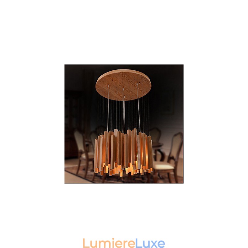 Lustre en bois Art Line de l'ingénierie hôtelière