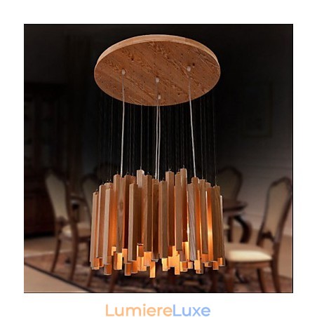 Lustre en bois Art Line de l'ingénierie hôtelière Lustre en bois Art Line de l'ingénierie hôtelière