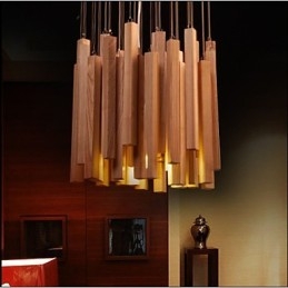 Lustre en bois Art Line de l'ingénierie hôtelière